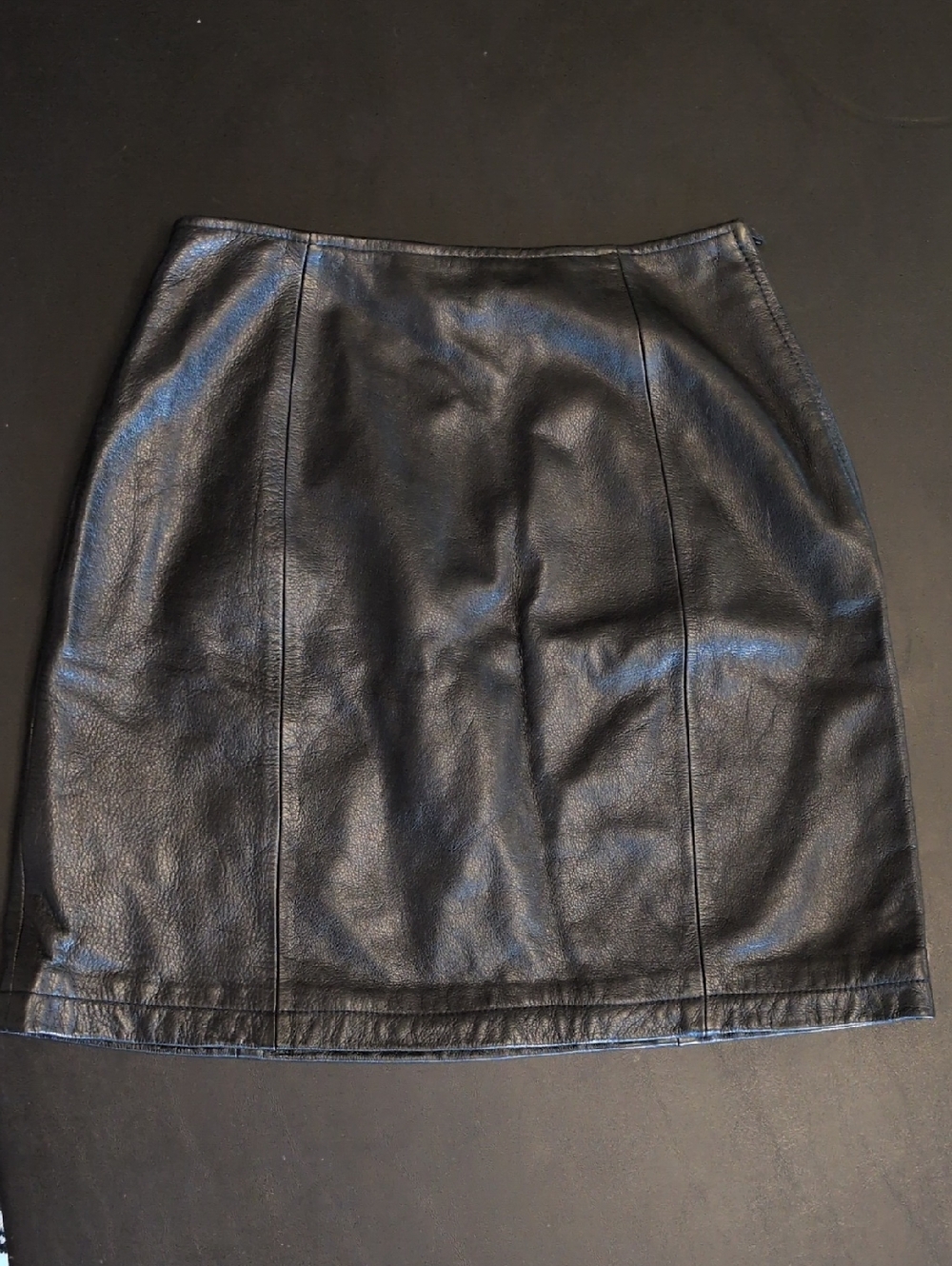 Wilson Maxima Black Real Leather Mini Skirt